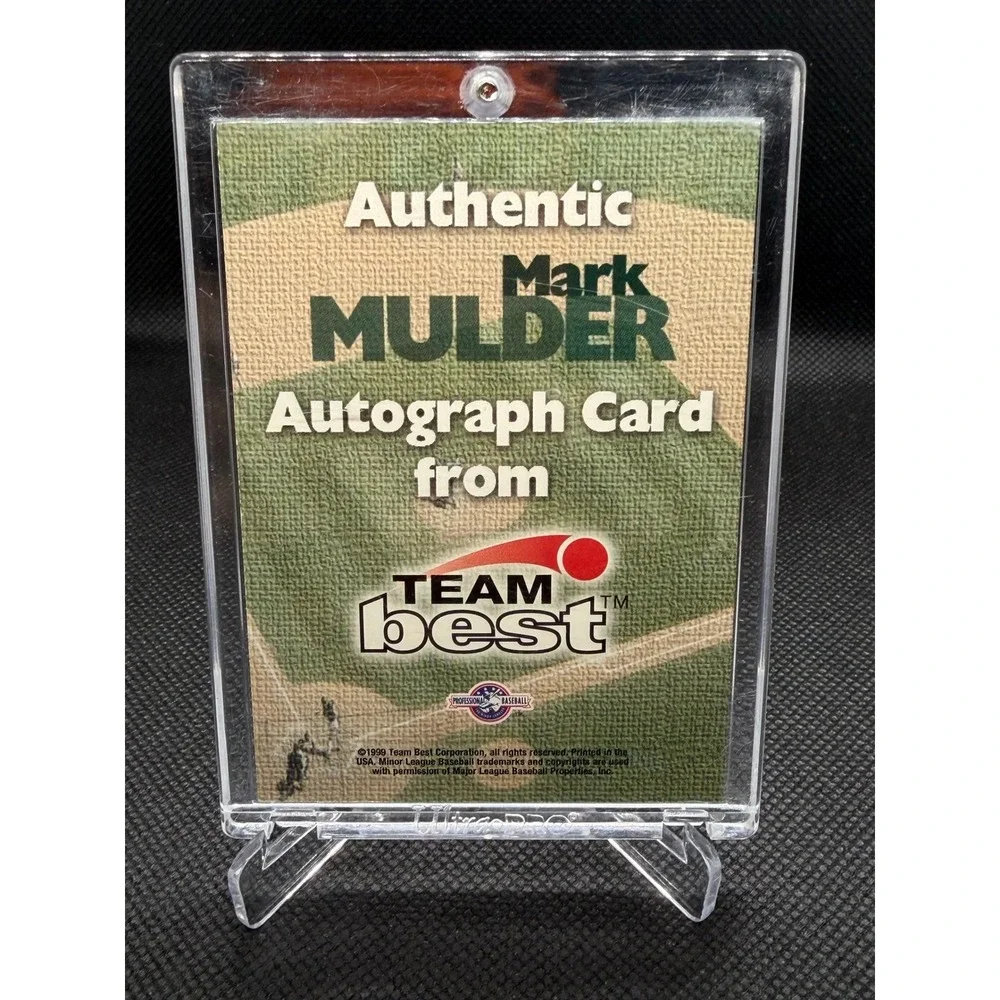 1999 Team Best Mark Mulder Authentic Autograph Card Oakland Athletics SC264